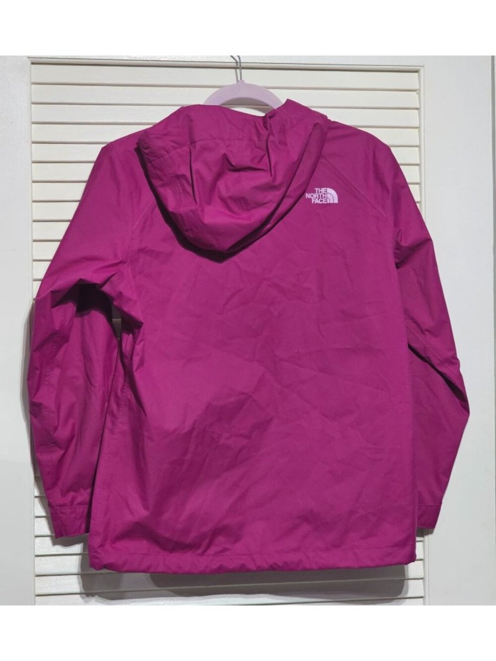 The North Face Girls Youth Pink Magenta Windbreaker Hooded Jacket Sz L14/16 2986 - Picture 13 of 15